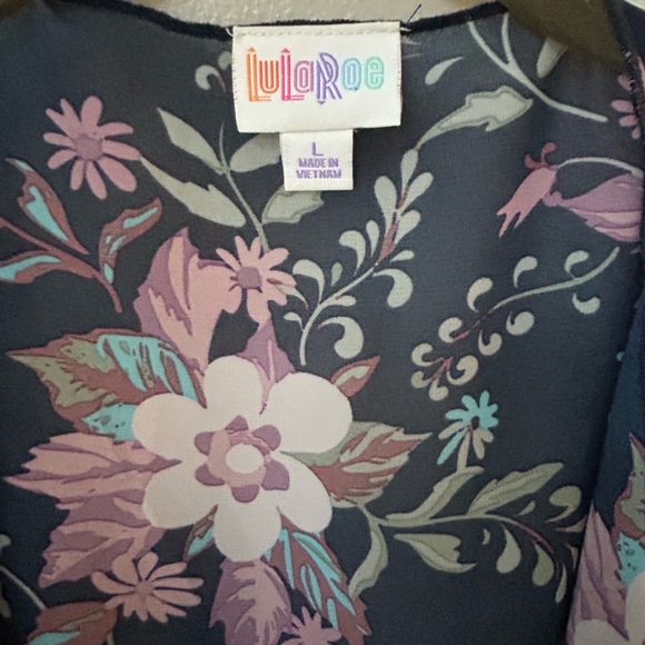 LuLaRoe Flowy Sheer Floral Duster (Size L) - Picture 7 of 10